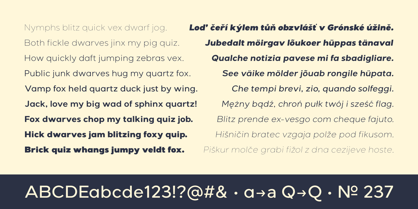 Przykład czcionki Giga Sans Extra Light Italic